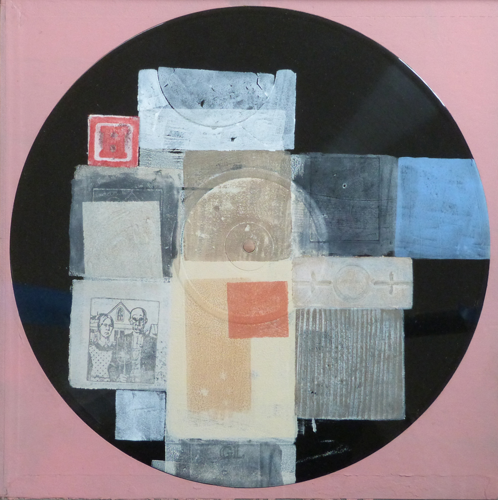 “Milton” Acrylic  on LP on panel 13” x 15”  2009