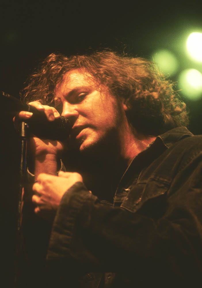Eddie Vedder Mercer Arena, Seattle, 12/7/1993 Color photograph 14” x 11”