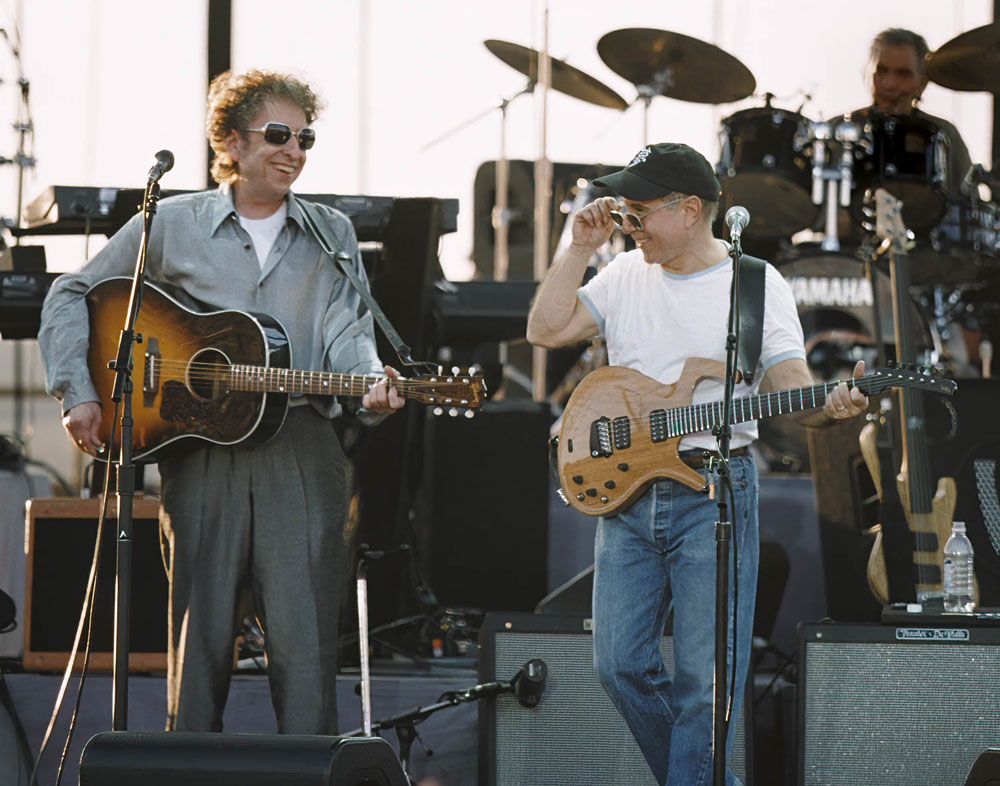 “Bob Dylan and Paul Simon, The Gorge Amphitheatre, George, WA, 6.13.99 Steve Schneider Color photo 11x14”