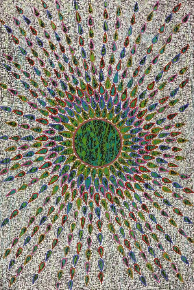 Ngurlu Jukurrpa (Native Seed Dreaming) Geraldine Napurrurla Langdon Acrylic on canvas 36” x 24"