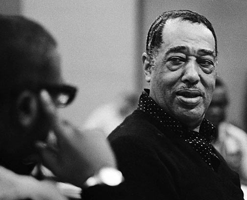 Billy Strayhorn and Duke Ellington, 1964 Black and white photo © Jerry Stoll