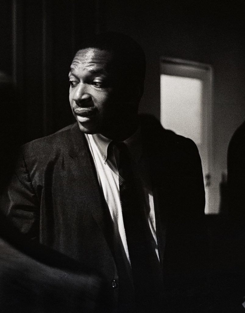 John Coltrane, 1961 Black and White Photo 24” x 20”