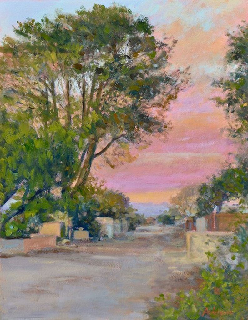 “Torrey Pine at Dusk” Neil Andersson Oil on panel 18” x 14”
