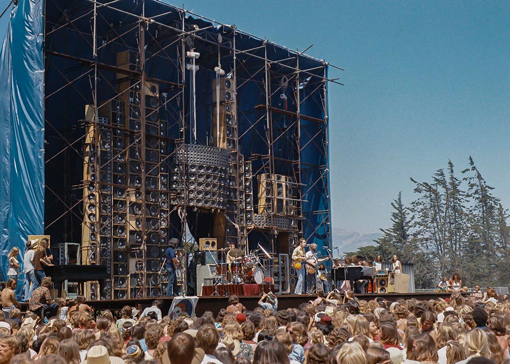 “Wall of Sound, UC Santa Barbara, May 25th, 1974” Color photograph, 11” x 14”